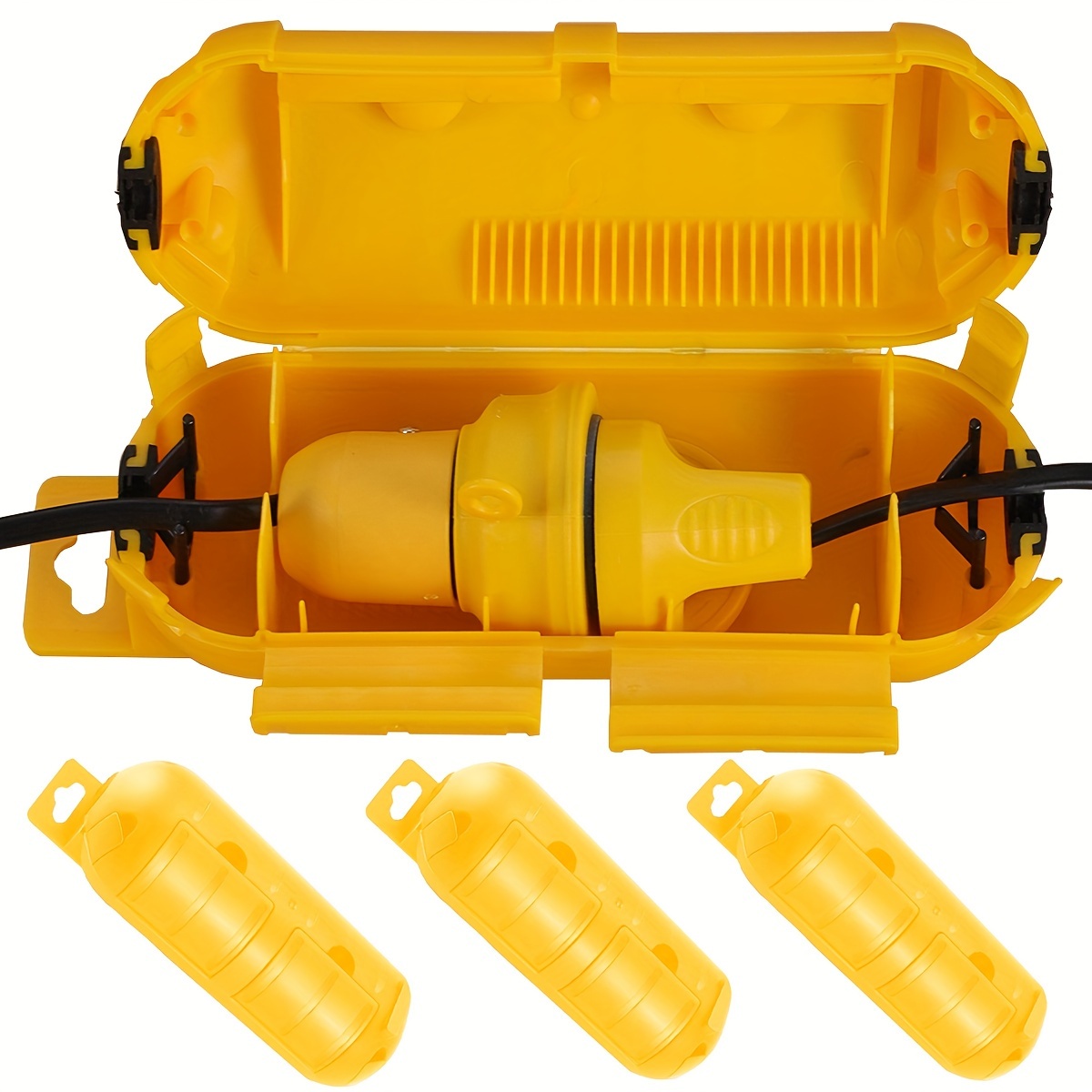 Electrical Outlet Cover - Cubierta de Seguridad para Cable Amarillo